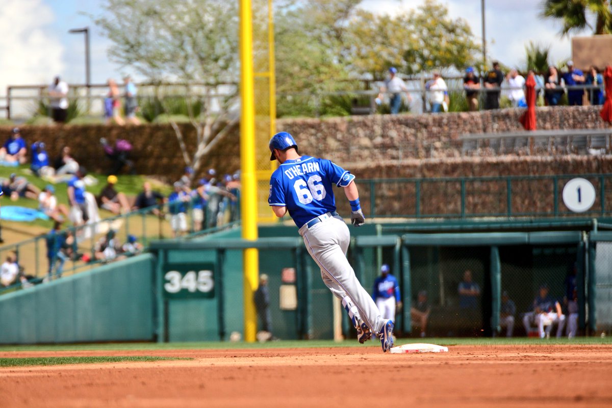 Royals's tweet photo. 2 at-bats, 2 home runs for @Rohearn11. ✌️ #RoyalsST https://t.co/95ytgjHTvj