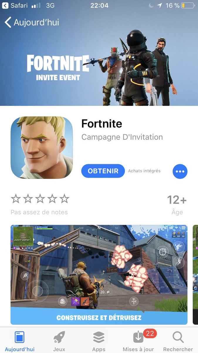 eGoldCrypto's tweet image. Cette fois c’est pas du fake ! J’ai eu la chance de recevoir l’invitation de fortnite @FortniteGame #fortnite #fortniteios