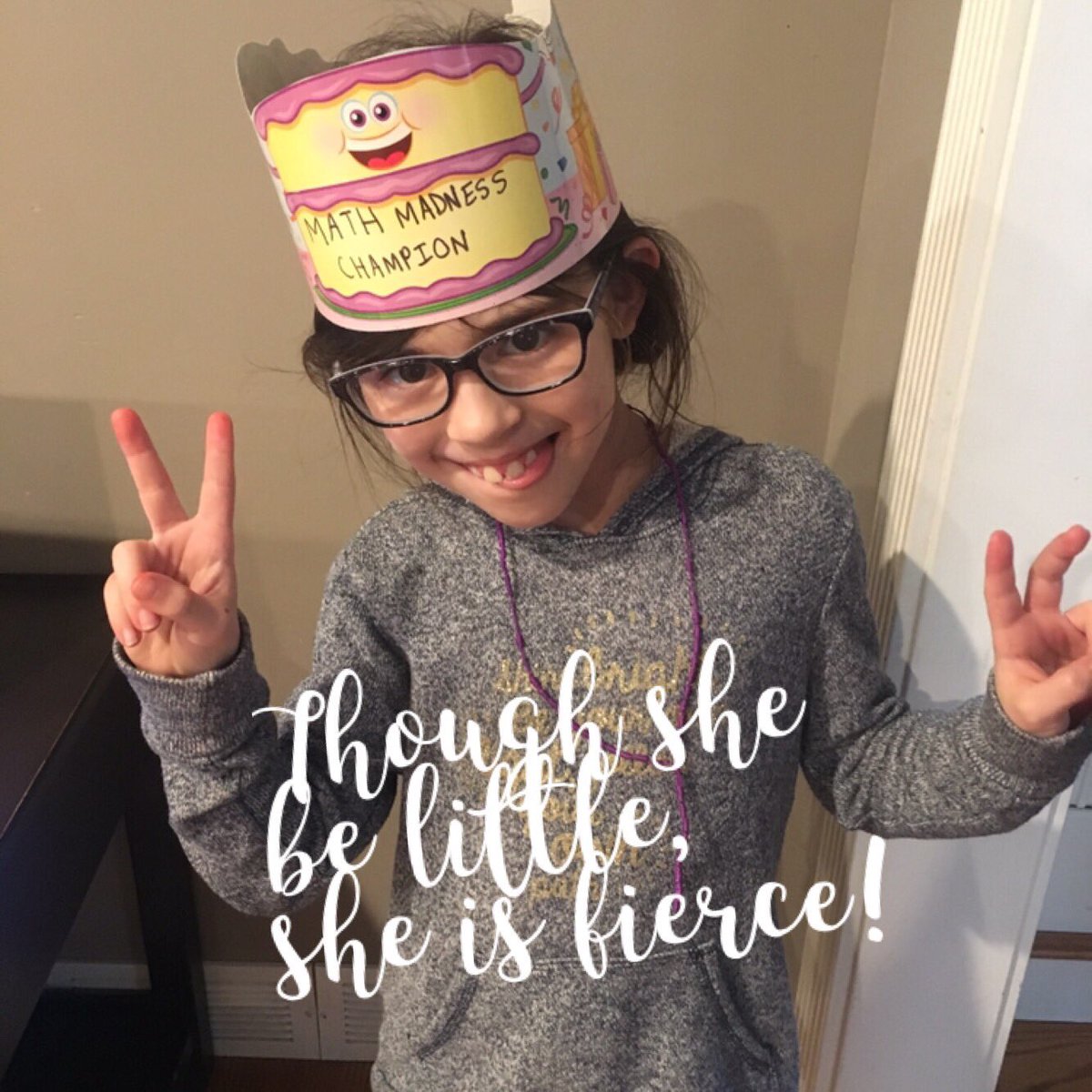 JessAV34's tweet image. VV would like to thank  @MVS_Hutchinson and the #dreambox academy for her crown 👑. She wants to wear it all week and I don’t blame her! #bigwin #mathchamp #villagerocks #velardi5