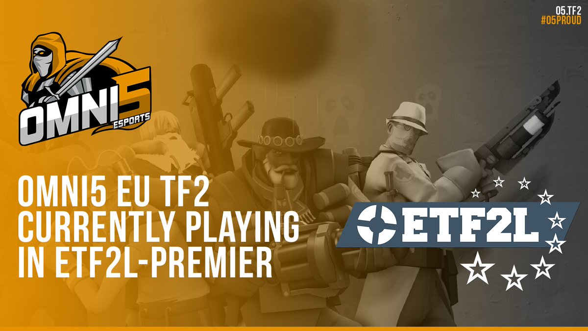 OMNI5GG's tweet photo. #O5TF2 is now in action in @ETF2L-Premier Week 7! Come cheer us on!

📺 https://t.co/9CrfgAqp1h
#O5PROUD https://t.co/qp2wdASJD7