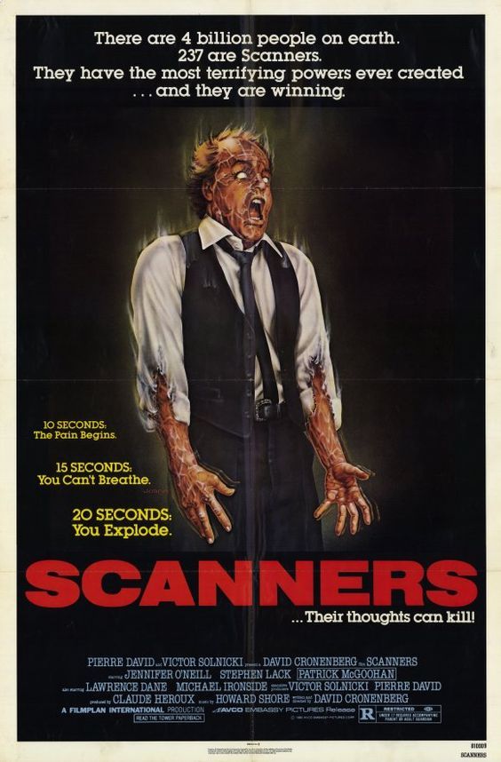 Happy 75th birthday to David Cronenberg. Scanners, 1981. 