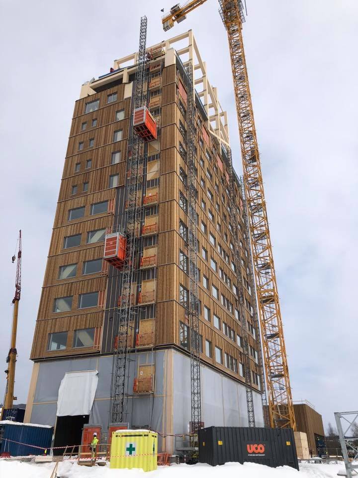 mehmetasmaz's tweet image. World first highest all timber building in Norway Mjøstårnet Construction is proceeding as planned. Current top height is 67.2 m to arrive 81 m and 188 story.
#Mjøstårnet #moelven bit.ly/2pdYH3T