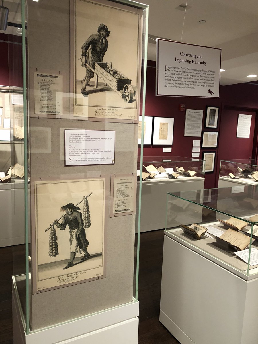mollyhardy's tweet photo. Wow! “J.Swift Raging Wit” @upennlib exh. is must see! Congrats Lynne Farrington &amp; whole team #asecs2018 #18c #archives #bookhistory https://t.co/W9aFyyZSNF