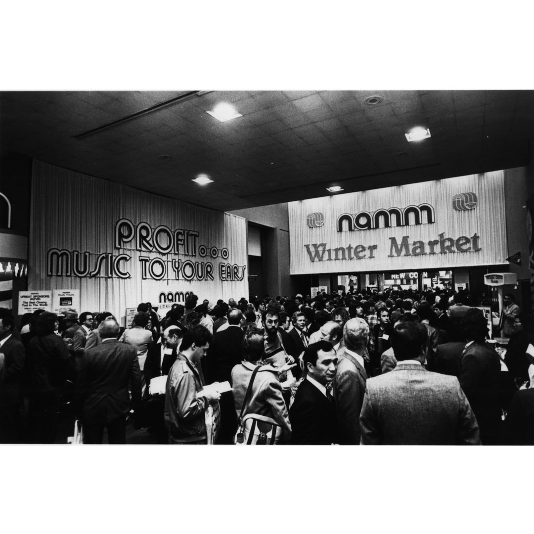 NAMMShow's tweet photo. Check out these rad #ThrowbackThursday photos from over the years – pictured here is 1971, 1976, 1978 and 1983. Were you there for any of these NAMM Shows? https://t.co/eG9jmZHwGH