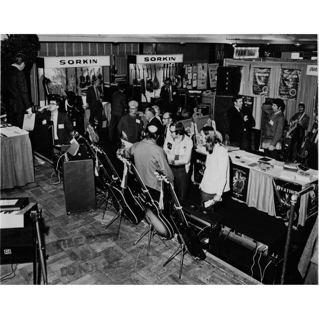 NAMMShow's tweet photo. Check out these rad #ThrowbackThursday photos from over the years – pictured here is 1971, 1976, 1978 and 1983. Were you there for any of these NAMM Shows? https://t.co/eG9jmZHwGH