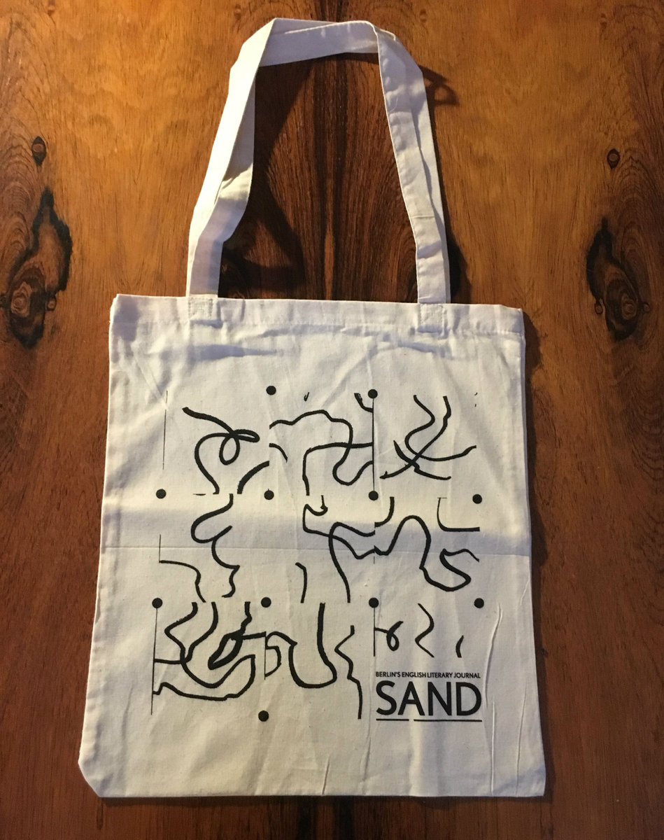 SANDJournal's tweet photo. New totes are in! Itching for new SAND merch, drop by our booth at 'It's a Book' in Leipzig @buchmesse Saturday and be one of the first people to get this fresh new tote...Available on our webstore soon...https://t.co/zgg2mXFEDo https://t.co/6XEocUJt2C #totes #literarymerch https://t.co/NjQA8UL15s