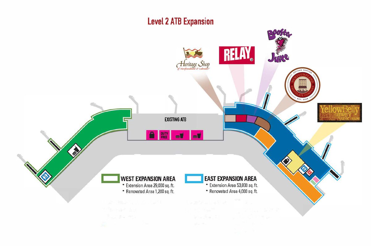 stjohnsairport's tweet photo. Exciting News! @boosterjuice, Breakwater Place (@PLshopdinefly) and Heritage Shop (@historicsitesNL) will be joining @Yellowbellybrew and @NLChocolateCo in the Airport's Expanded Concessions Program coming summer 2018! #yyt https://t.co/Z7VJ38Yr6X https://t.co/Y6vERTMpbp