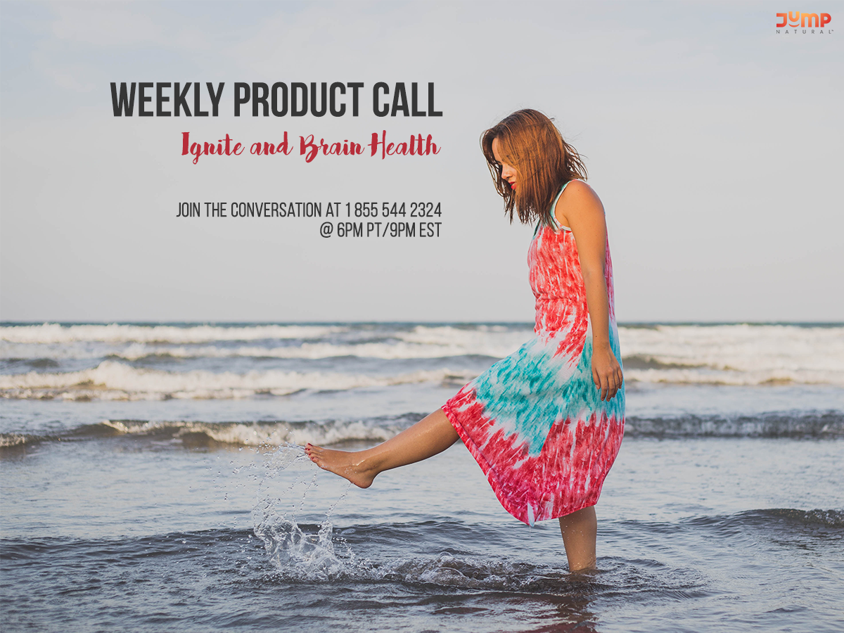 JumpNatural's tweet photo. Join us tonight for another informative Product Call as we discuss Ignite and Brain Health. Dial into 855-544-2324 at 6pm PST/9pm EST tonight to join. https://t.co/CuijHRVH0g