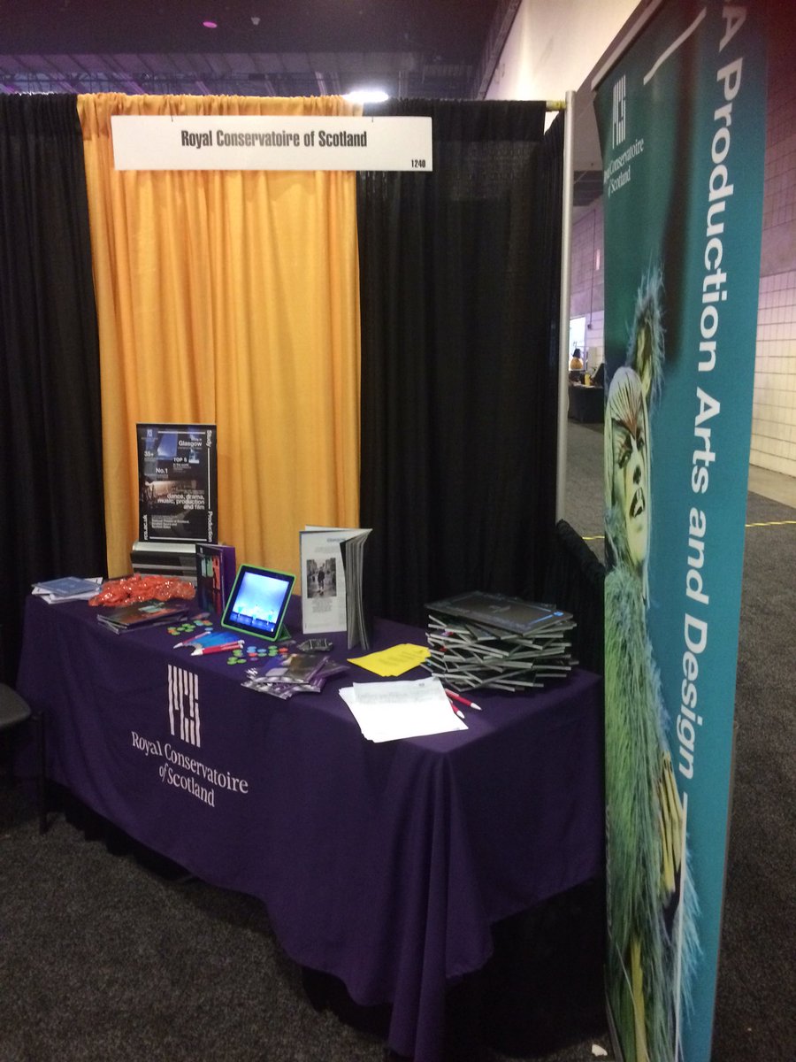 rosmaddison's tweet photo. The Royal Conservatoire of Scotland at USITT Stand 1240. Come and see us about studying in Scotland! @RCStweets @rcs_ptm @rcs_pad @usitt #usittshow https://t.co/RF1xlJ2fUN