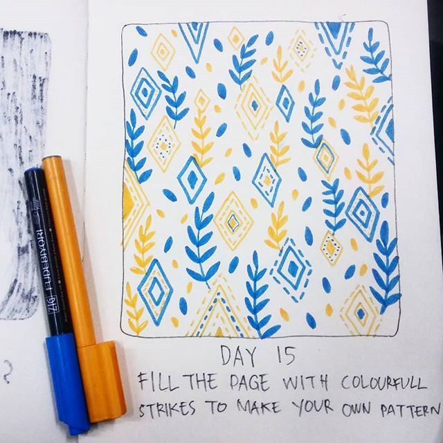 doeb_sdoebs's tweet photo. - 31 Days Drawing Challenge -
Day 15
Fill the Page with Colourfull Strikes to Make Your Own Pattern . . .
#drawing #challenge #31ddc18 #catalystarts #leevenandco https://t.co/Cw16gQD0gx https://t.co/khhpa6R0Ob