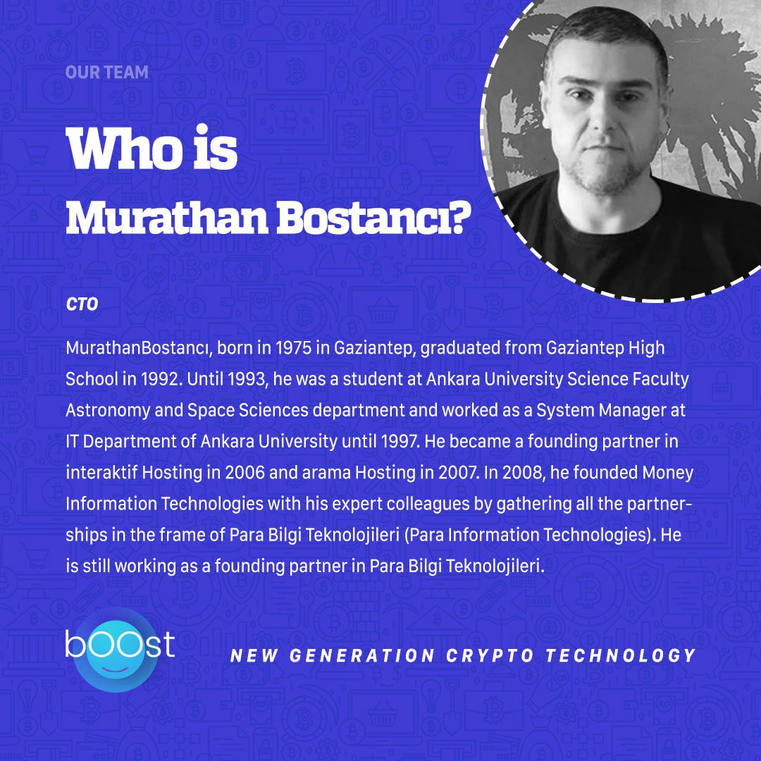 myboostio's tweet photo. Our Team - Who is Murathan Bostancı? Read More: https://t.co/c1pwDbhsDx #murathanbostanci #cryptocurrency #cryptomoney #chatapp #myboost #boostcoin #bost #exchange #bitcoin #litecoin #altcoin https://t.co/PRys88Jm8y