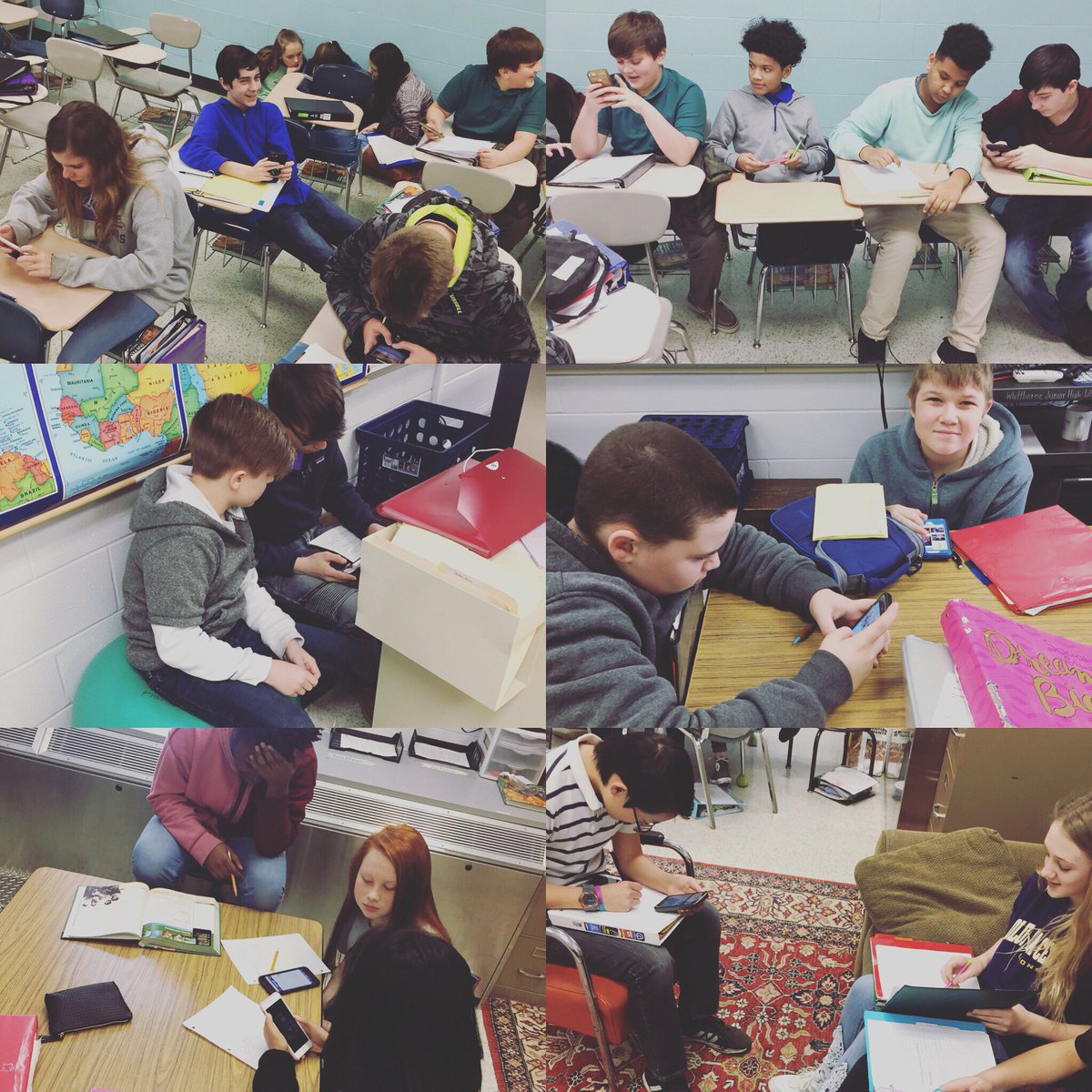 csmith290's tweet photo. Technology, collaboration, flex seating... these kids are working hard creating movies on Renaissance! #WMSsuccess @cjmarczak @willpenner @angelapoag https://t.co/bzpqAU6qvl