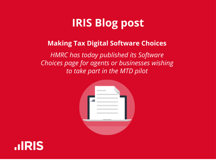 IRISaccountants's tweet photo. #blog HMRC have today announced the vendor choices for agents or businesses who would like to take part in the Making Tax Digital pilot, find out more on our blog https://t.co/upxdBlsDaI https://t.co/KoddGiZSvG