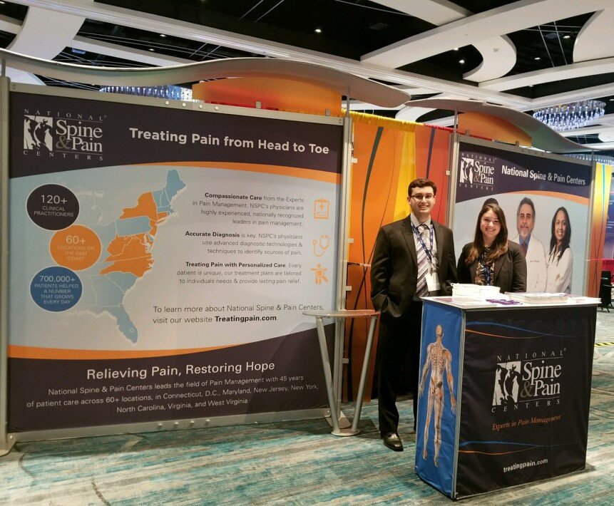 TreatingPain's tweet photo. We are at 2018 #ASIPP Annual meeting in Orlando, Florida. Drop by our booth 521 to learn about our company and our team. #NSPCTeam #PainManagement https://t.co/8cO8FIqe3O