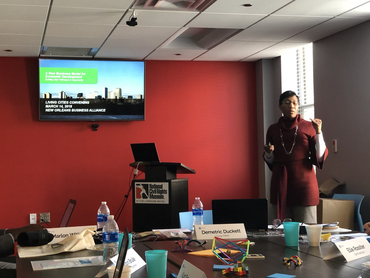 Living_Cities's tweet photo. Initiative Director @AshleighGardere from @NewOrleansBA presents at #TIILearn about systems change initiatives to close racial wealth gaps in #NOLA https://t.co/X4bor2c9hj