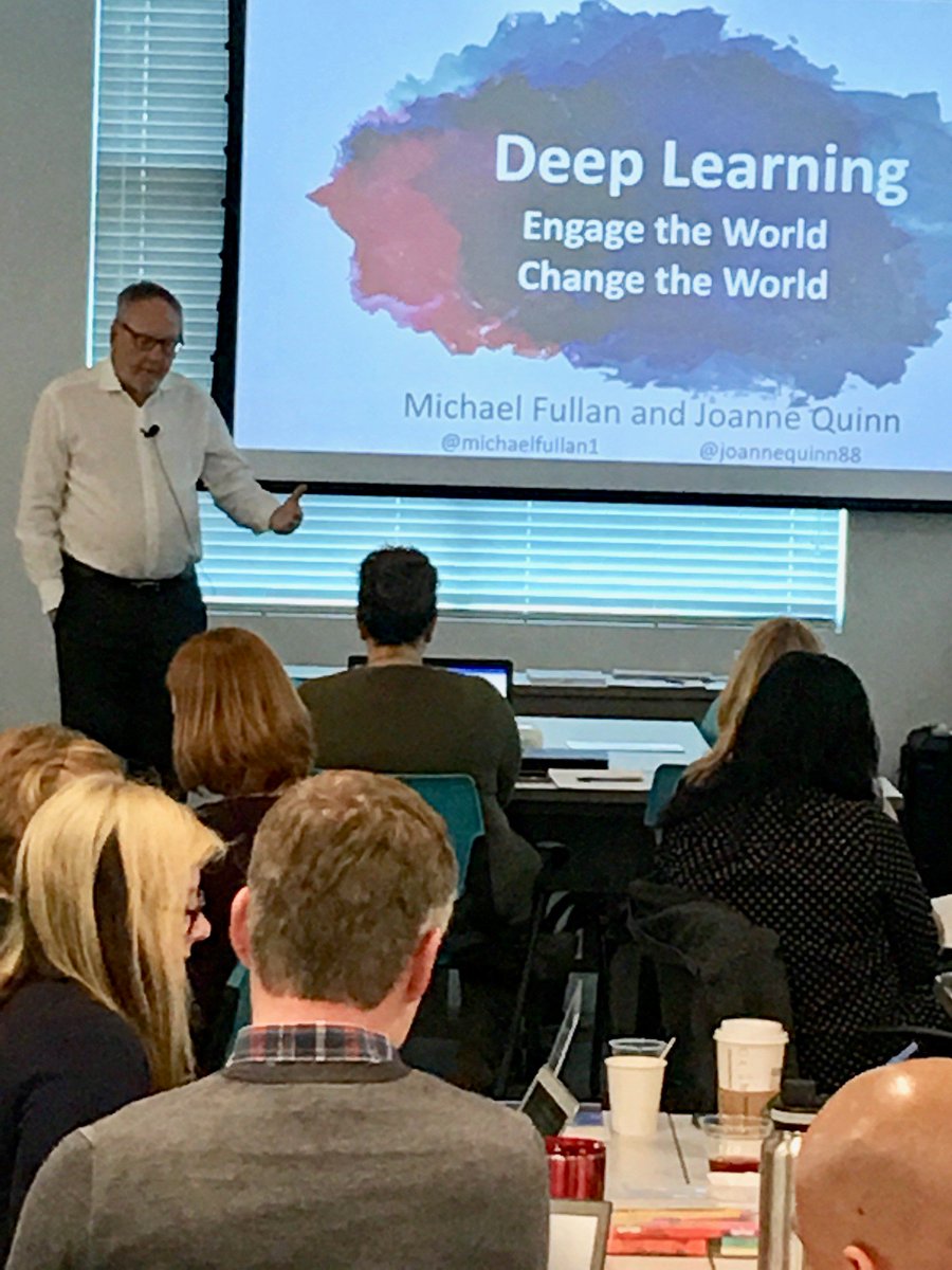 SuptDaveGordon's tweet photo. We are honored to have @michaelfullan1 &amp; @joannequinn88 presenting “Deep Learning: Engage the World. Change the World.” Great workshop co-sponsored by the SCOE Leadership Institute &amp; the Regional System of District and School Support (RSDSS) Capital Region. https://t.co/i7HiiTPGZK