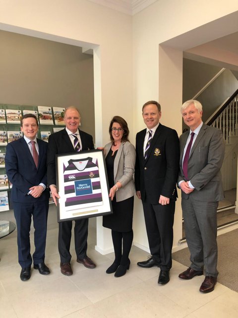 As sponsors of <a href="/terenurerugby/">Terenure College RFC</a> u20 and Tiger teams, alongside @SFLettingsSWD, this afternoon Tom Moloney, Club President and Cathal O'Leary, Club Vice President presented our Terenure office with a framed jersey marking our new 4 year deal with the club #ILoveTerenure