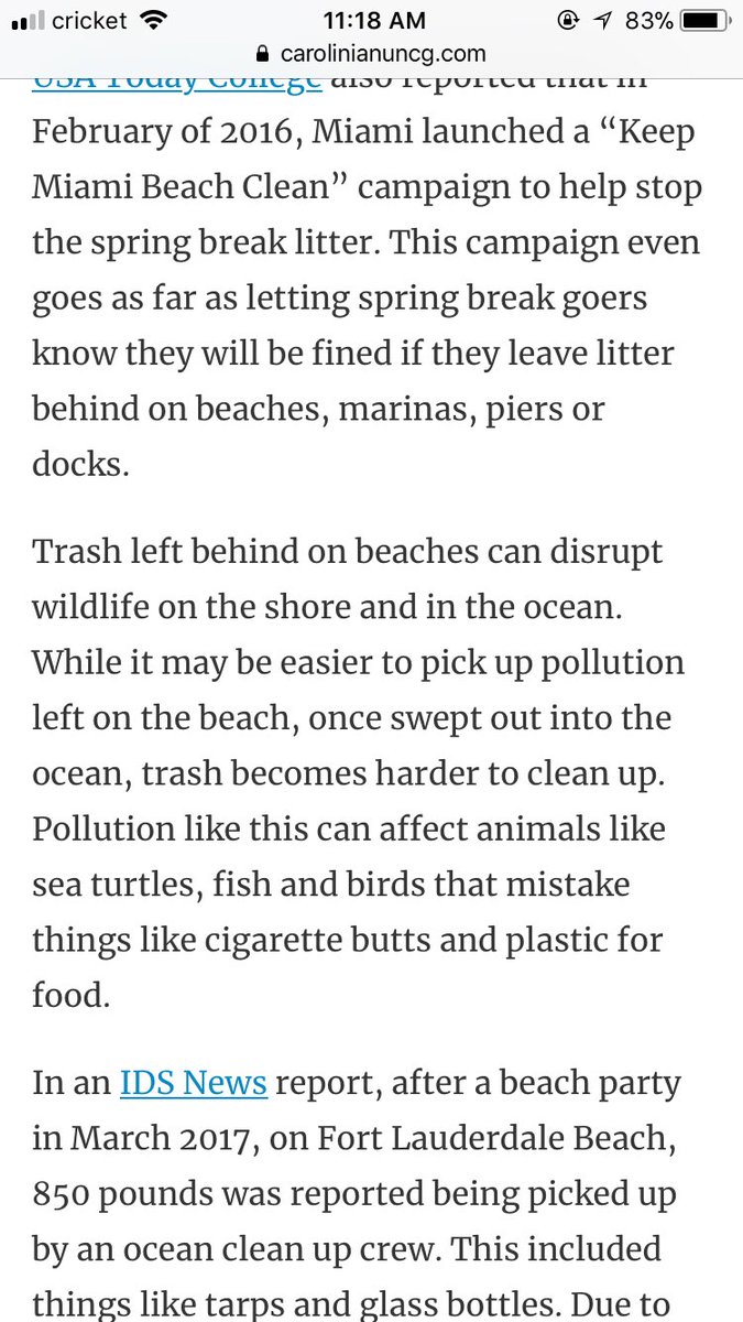 AbbieIdleman's tweet photo. *PSA*  Those of you going on spring break: please, please be considerate of the fact that what may be just a party place to you, is HOME to so many animals. There is NO EXCUSE for this kind of pollution. Party to your heart’s content, just don’t destroy habitats in the process. https://t.co/djgpuMTuJh