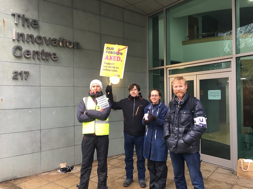 bangar's tweet photo. Standing strong with fabulous colleagues at The Innovation Centre today.  #NoCapitulation @sheffielducu https://t.co/yDsQ2oM3VG