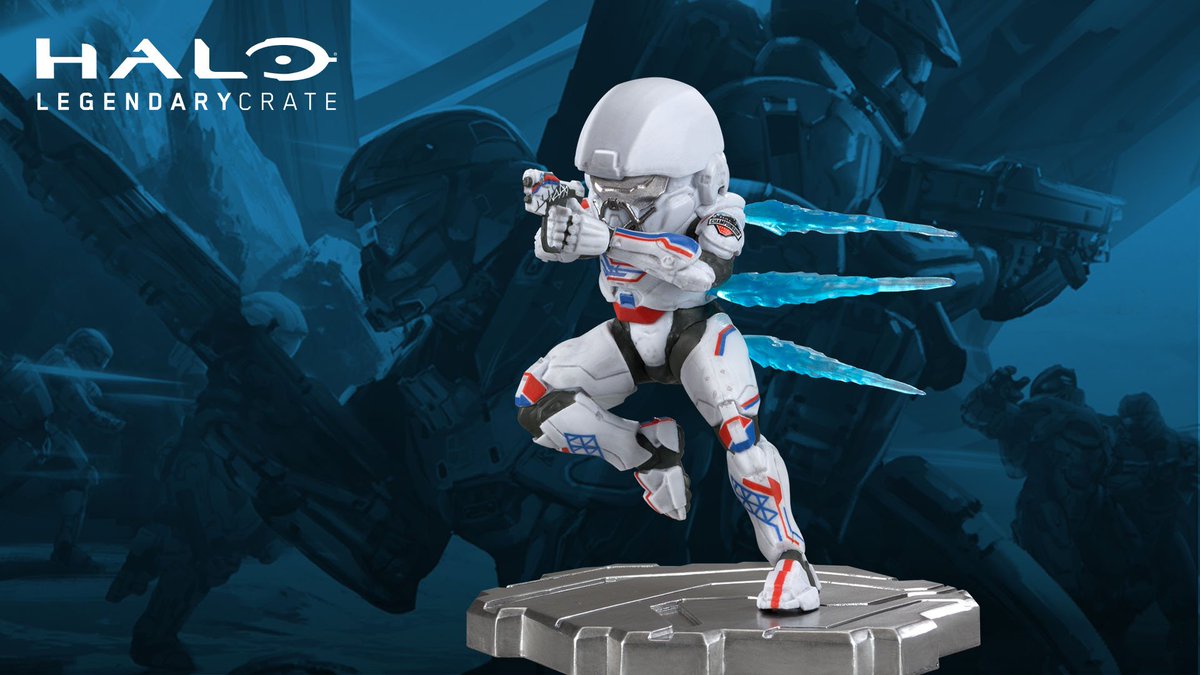 Halo's tweet photo. Only the most cunning and competitive Spartans enter the Wargames simulator clad in CHAMPION-class Mjolnir armor. Order by 4/15 to get this exclusive Halo Icons Spartan Champion figure and more in April's Arena-themed Halo Legendary Crate! https://t.co/Dt2cmsC5hh https://t.co/hG7kkQJiNq