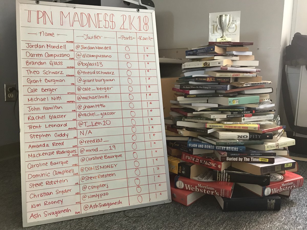 That’s right, TPN is at it again. Follow along to see if <a href="/jham1496/">John Hamilton</a> can defend his title during this year’s @marchmadness. <a href="/ThePittNews/">The Pitt News</a>