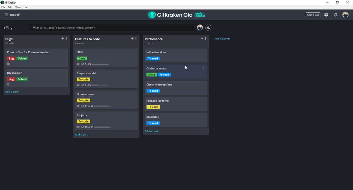 fabiojcortes's tweet image. Tracking bugs, tasks and putting the shit togheter! @GitKraken #GitGloing