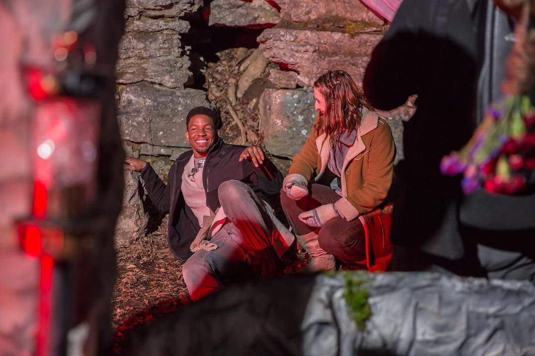 OmegaPictures's tweet photo. Percy Bell, who plays Apollo, and Charity Spencer, who plays Narina Distran, share a laugh in between setups on location at Old Stone Fort State Archaeological Park. https://t.co/AqdpqUmiVv