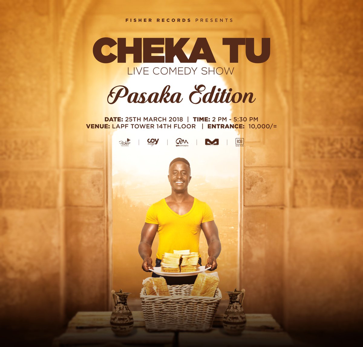 cheka_tu's tweet photo. Here we go again and again. CHEKA TU - PASAKA EDITION by @coy_mzungu 
Don’t miss!!! Sunday 25th March 2018
__________
#ChekaTu #PasakaEdition #Pasaka #ChekaTuLiveComedyShow #ChekaTuLCS #CoyMzungu #Tanzania #TanzaniaComedyPlatform #25thMarch2018 https://t.co/FUdPFdkQ0R