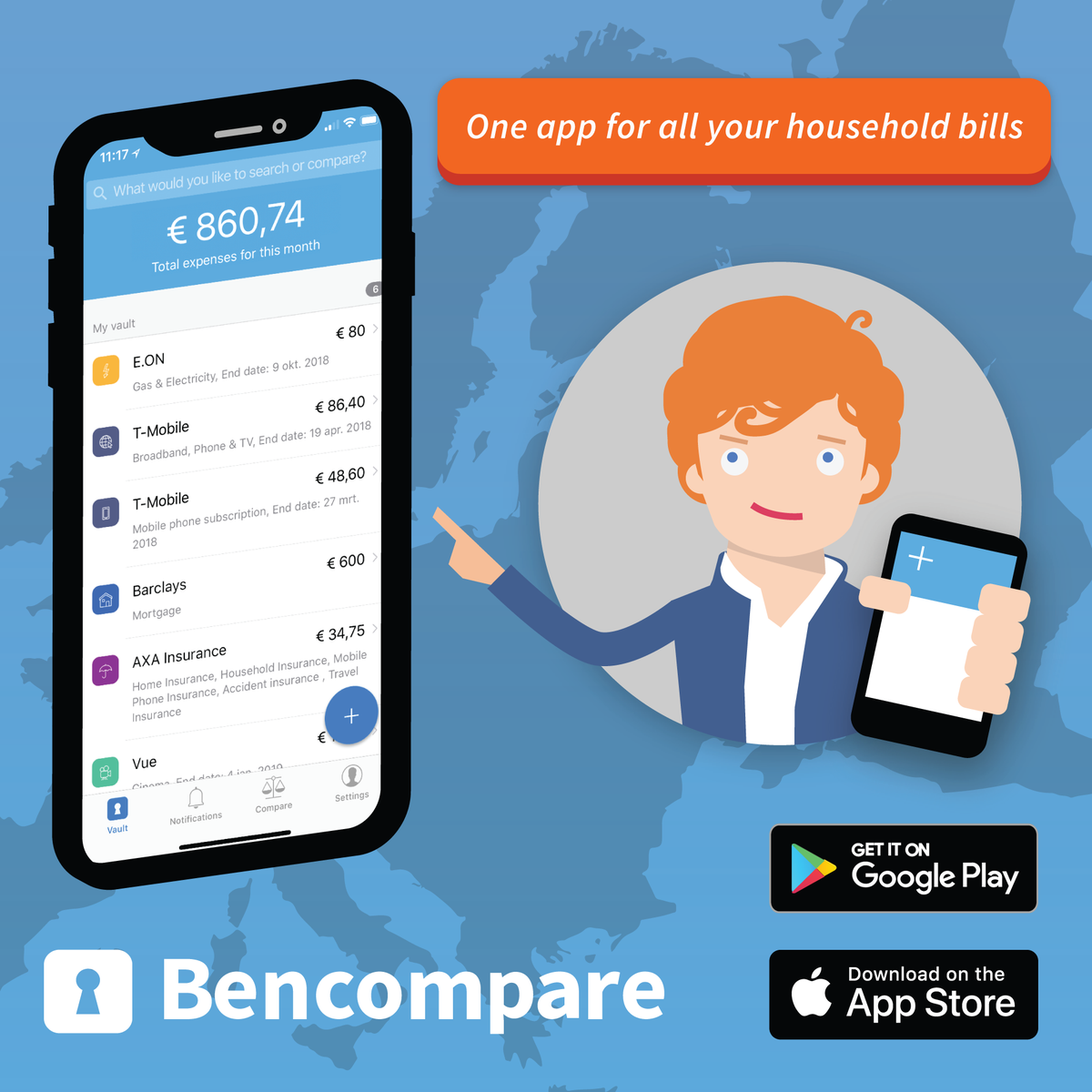 We’ve officially launched our new #app <a href="/bencompare/">Bencompare</a> all over Europe during <a href="/LeapSummitZg/">LEAP Summit</a>. You can #compare and #save. Available in 23 languages, check it out now! App Store: apple.co/2mGmZCe | Google Play: bit.ly/2EJIRU0