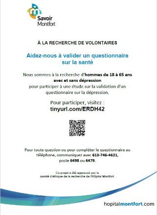 @MindTheHeartMOV recherche des volontaires pour valider un questionnaire sur la #SantéDesHommes en collaboration avec @SavoirMontfort @hopitalmontfort et @MovemberCA !
fr.surveymonkey.com/r/ERDH-42