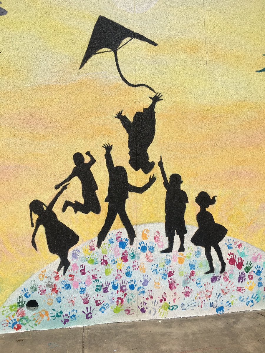 clacktos's tweet image. Unveiling of our mural today! What a phenomenal addition to our playground @AISLearns