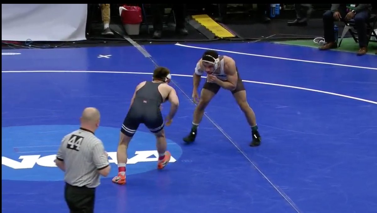 BrownU_Bears's tweet photo. WRS: Jon Viruet of @Brown_Wrestling is live on mat 5 at the @ncaawrestling Championships!

Watch: https://t.co/0it0hAxIE6

#GoBruno #Rhode2CLE https://t.co/Od5BxNKbW1