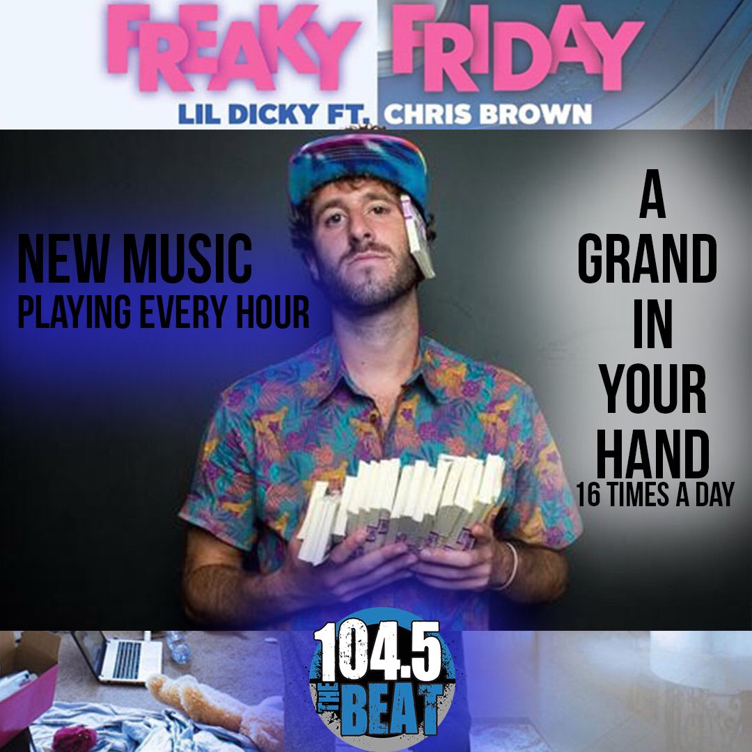 We are doubling up today! We got New Music from <a href="/lildickytweets/">Dave</a> ft. <a href="/chrisbrown/">Chris Brown</a> playing every hour #FreakyFriday 

And we are putting A GRAND IN YOUR HAND 16 Times a day! Text the keyword to 200-200 to win $1000

More info: iheart.com/live/1045-the-…