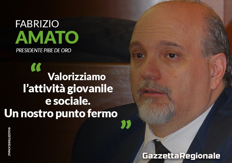 #Sportelegalità Fabrizio #Amato presidente #Pibedeoro