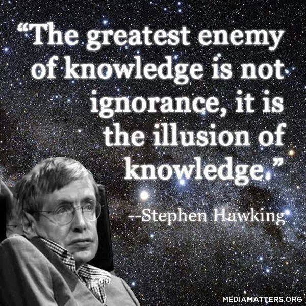 wechope's tweet photo. #Parents, don’t be afraid to ask Qs or request info or instructions be repeated. #PatientSafety often depends on your #knowledge &amp; involvement.
 “The greatest enemy of knowledge is not ignorance, it is the illusion of knowledge.” #StephenHawking #InformedParent #ThursdayThoughts https://t.co/qHcdKLVewi