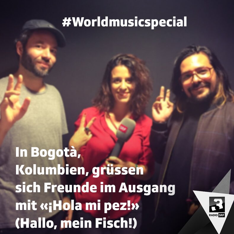 Rejtschel's tweet photo. Wir stürzen uns ins kolumbianische Nachtleben 🔈🔉🔊 mit @Cero39 @srf3 #worldmusicspecial #Bogotà - ein einzig großes Aquarium.. 🐟🐠🤣
✌️✌️✌️ https://t.co/C5YXvQJhJa