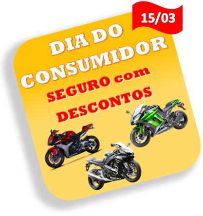 No dia do consumidor, a Personalize Seguros está com descontos imperdíveis para todos que fecharem o seguro para sua moto hoje. 
Aproveite para economizar e já passe o final de semana com cobertura!
personalizeseguros.com.br