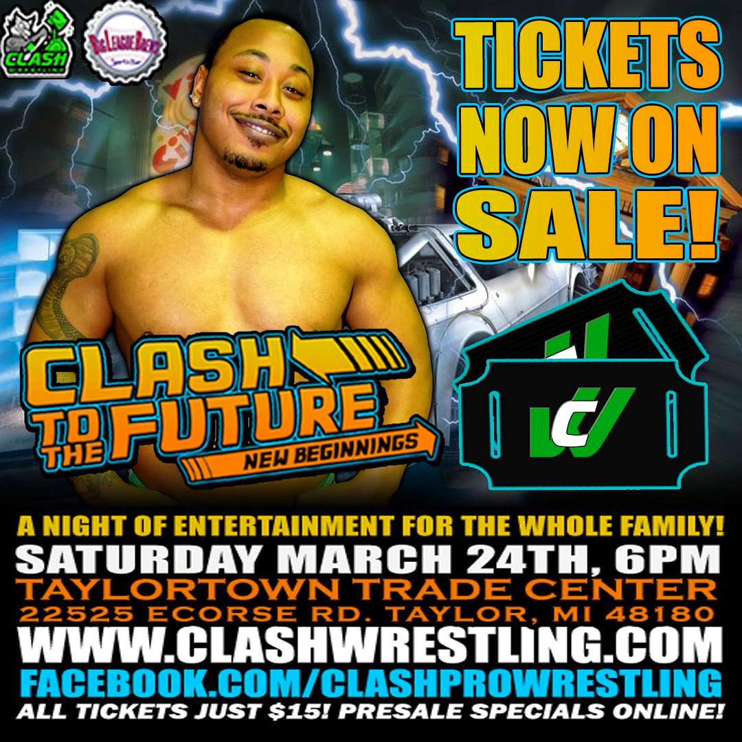 Catch Mazerati Rick in tag action March 24th at the Taylor Town Trade Center for CLASH Wrestling's #CLASHTOTHEFUTURE! 6PM BELLTIME.

Tickets Available at clashwrestling.com