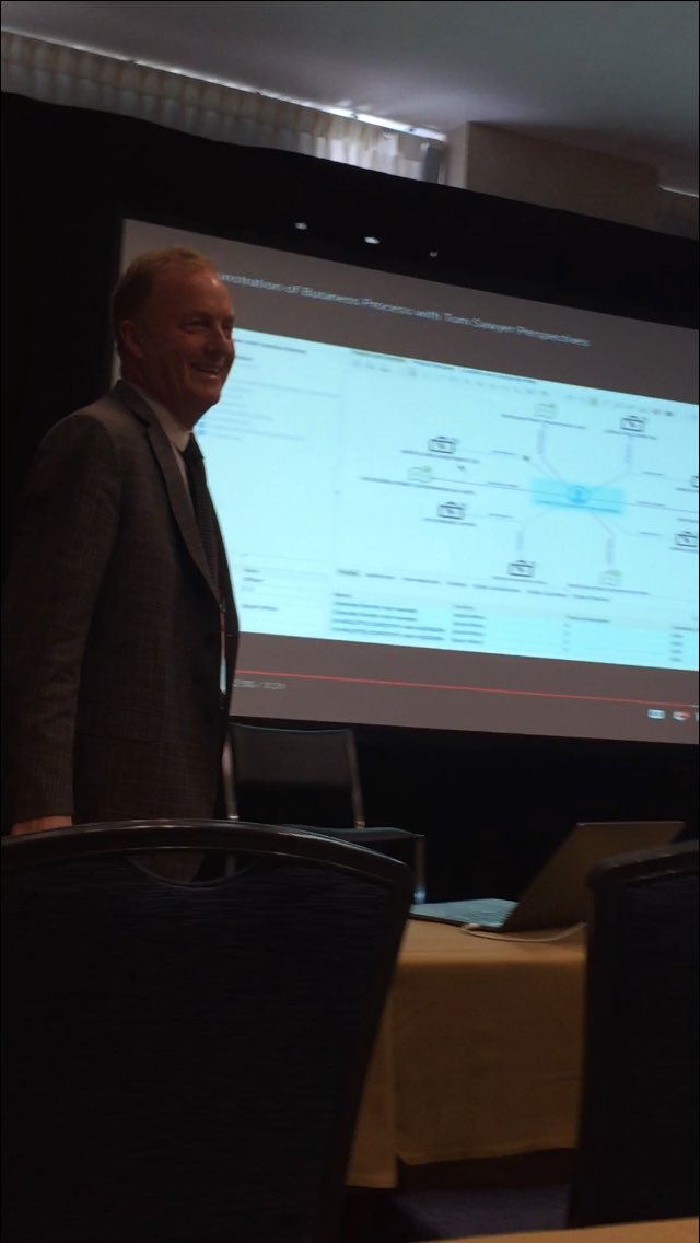 Scharf_Caroline's tweet photo. A successful talk @BTOESInsights by @bmaddenceo of @TSawyerSoftware on Operational Excellence. Video of the talk coming soon. #BTOES18 https://t.co/AWTnqBPSBR