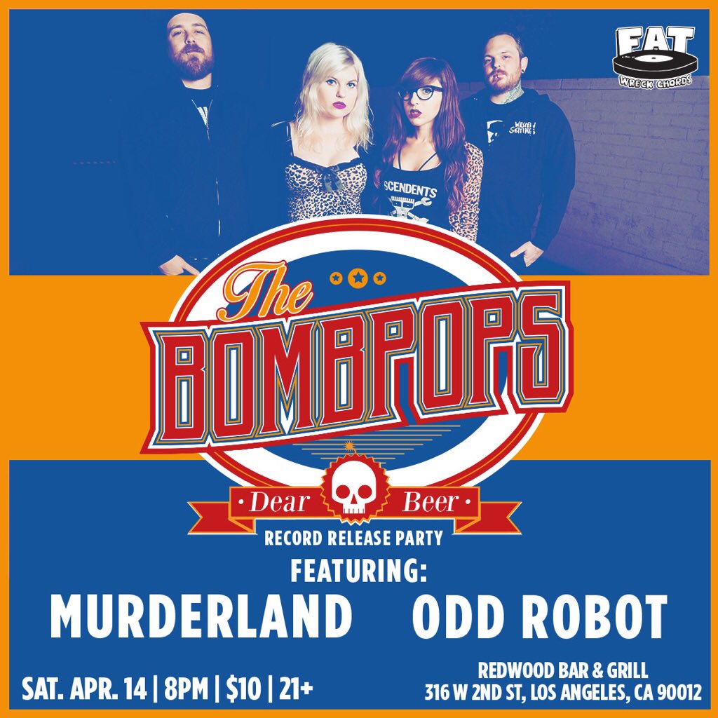 LA! Getting pumped for our record release show at <a href="/RedwoodBar/">The Redwood Bar</a> April 14th w/ <a href="/Murderland666/">Murderland</a> and <a href="/OddRobotBand/">Odd Robot</a> ! <a href="/fat_wreck/">Fat Wreck Chords</a>
