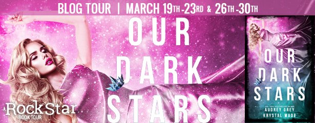 RockstarBkTours's tweet photo. Check out the schedule for @AudreyGreyBooks &amp; @KrystalWade's OUR DARK STARS starting next Monday! https://t.co/ATwqKITqXZ @BlazePub #yalit #scifi #fantasy https://t.co/v0dY4cDEOs