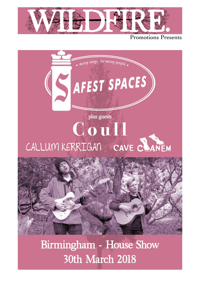 Super special house show, hosting @Safest_Spaces ft <a href="/coullmusic/">coull</a>, <a href="/CKerrigan_Music/">Callum Kerrigan</a> and <a href="/cavecanemUK/">Cave Canem</a> 👀 DM for address
