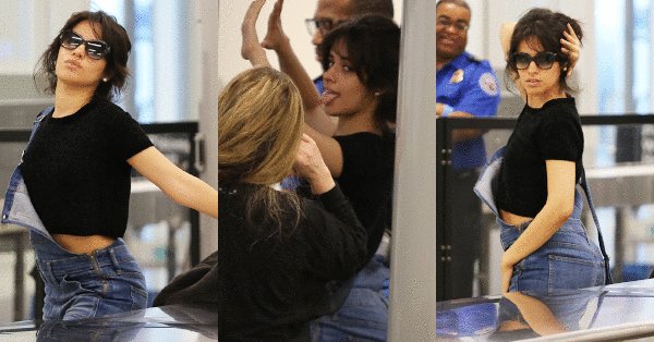 When paparazzi find Camila Cabello at the airport, she has a little fun with it: "If they're taking pictures, might as well do a photoshoot." eonli.ne/2GveRNF