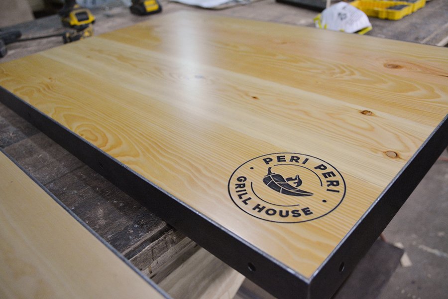 MaxsunGroup's tweet image. Peri Peri Grill House will soon open its doors to everyone, but first they will open their doors for these custom made banquettes &amp;amp; tables! #booth #banquettes