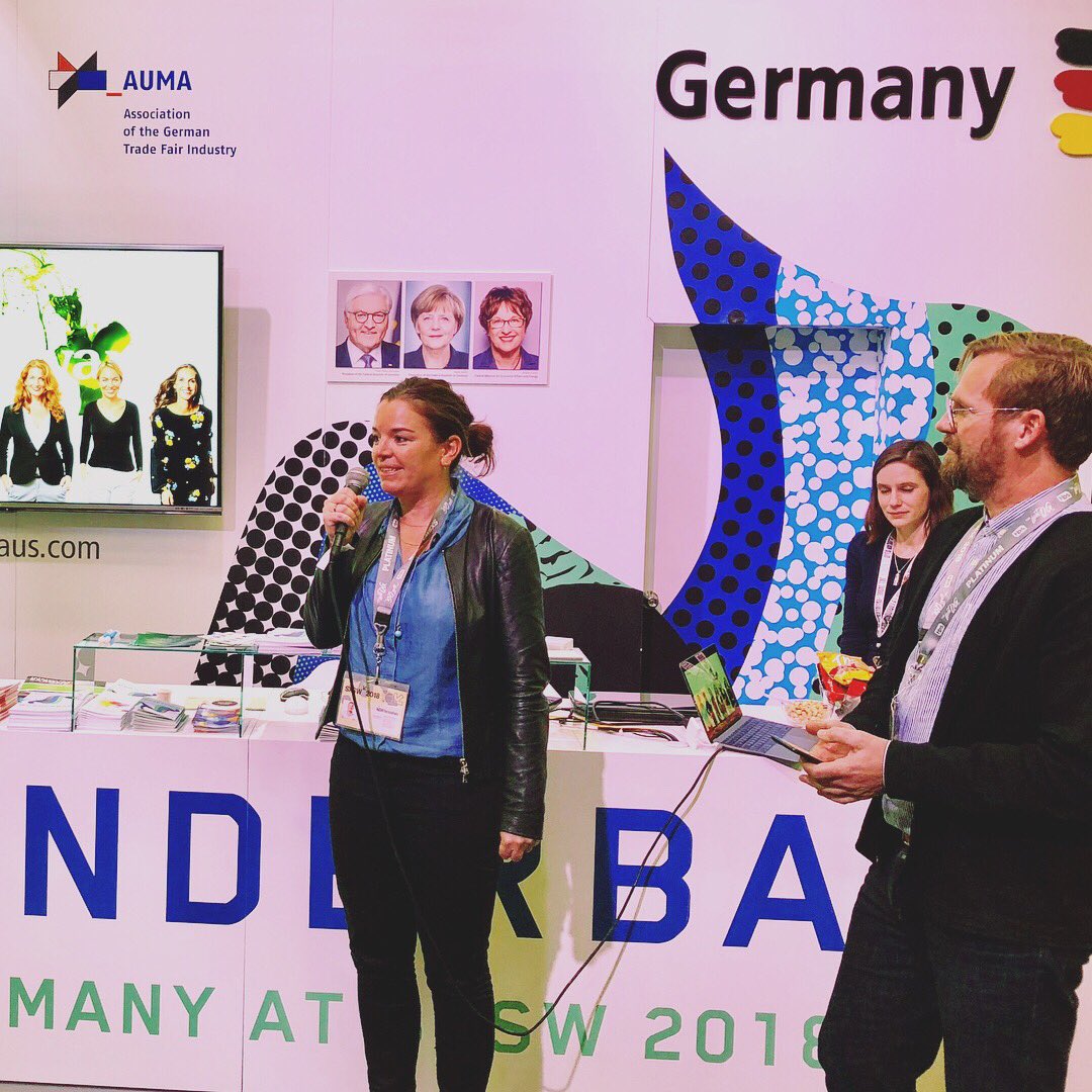 vastforward's tweet photo. „It’s Trust, baby, not Control!“ We’ve talked about Vast Forward’s New Work approach at SXSW2018, at „Deutscher Gemeinschaftsstand“ in the Convention Center under Angela's watchful eyes. #sxsw #newwork #remotework #vastforward #vastfloating https://t.co/DslFsdakEn