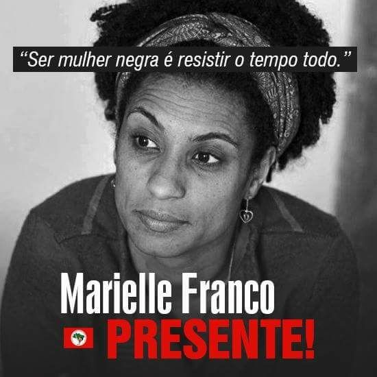 Marielle Franco 38 años, feminista, negra, lesbiana y anticapitalista fue asesinada en Brasil! No creemos en las casualidades y seguiremos en marcha hasta que todas seamos libres! <a href="/pikaramagazine/">Pikara Magazine</a> <a href="/MarchaMundialMu/">Marcha Mundial Mujer</a>