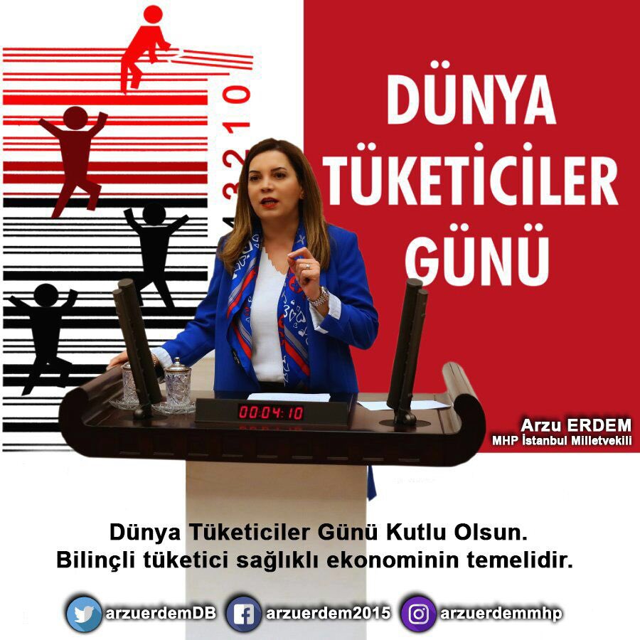 Dünya Tüketiciler Günü Kutlu Olsun. Bilinçli tüketici sağlıklı ekonominin temelidir. #dünyatüketicilergünü