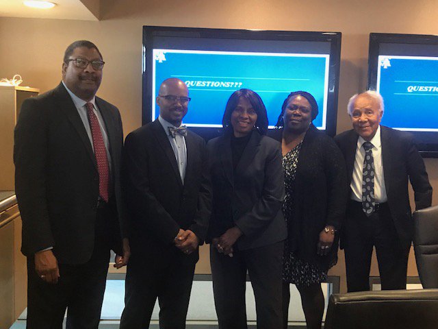DrASRichardson's tweet photo. My awesome committee supported me as I made it to the finish line for a successful doctoral defense, March 14, 2018, in an effort to earn the PhD. https://t.co/ydPqQVBwMn