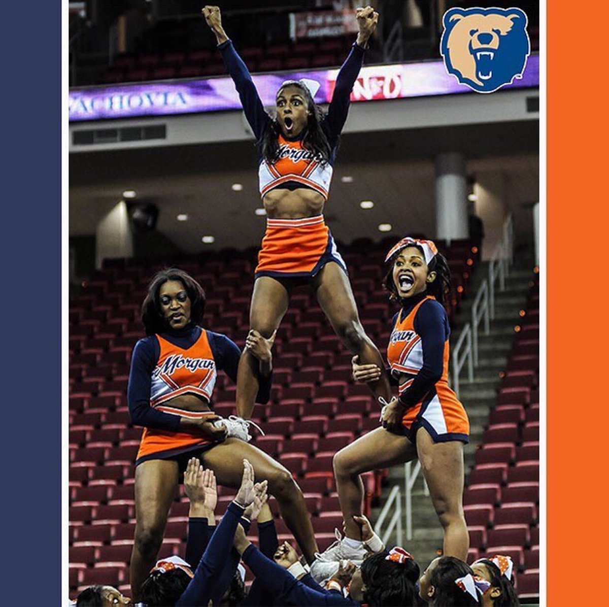 Blackgirlscheer's tweet image. #IssaThrowback 🧡🐻💙
#BlackGirlsCheer #BlackGirlsRock #BlackGirlMagic #Cheer #College #HBCU #HBCUCheer #CollegeCheer #MorganState #MorganStateCheer #Cheerleading #Cheerleader #Cheerleaders #TBT #ThrowbackThursday