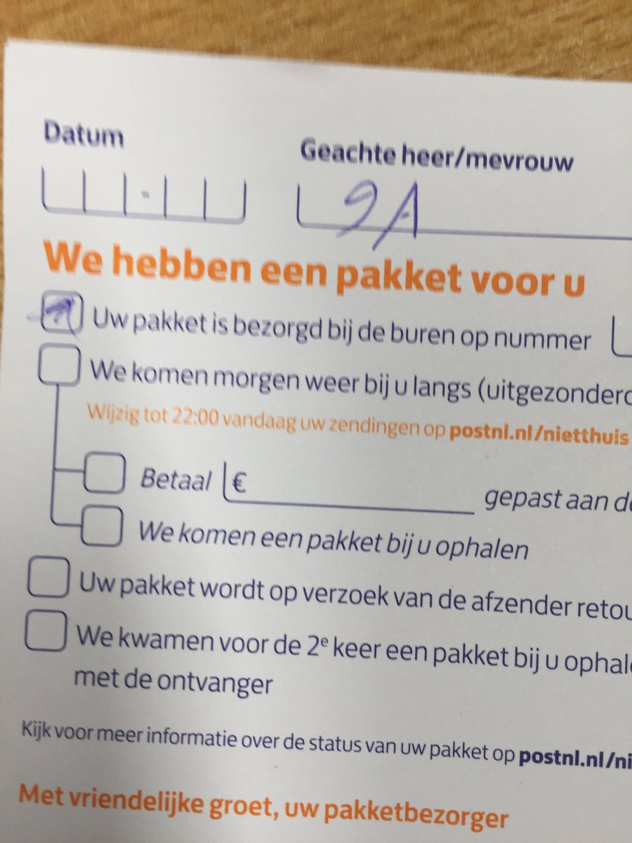 Toch raar dat <a href="/PostNL_Zakelijk/">PostNL Zakelijk</a> op een industrieterrein de pakketten pas tegen 17.30 uur bezorgt. Veel bedrijven zijn dan al gesloten